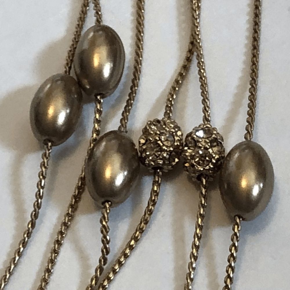 Monet 1990’s Gold Tone Multi-Strand 16-18” Necklace - Picture 7 of 8